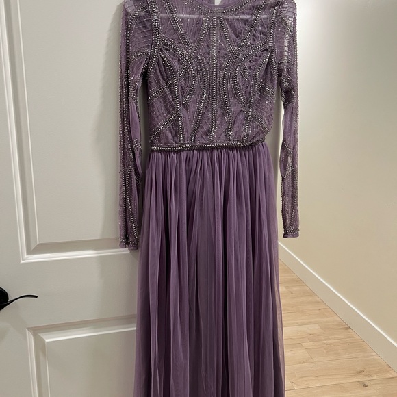 ASOS Purple Embellished Midi Dress - Picture 3 of 5